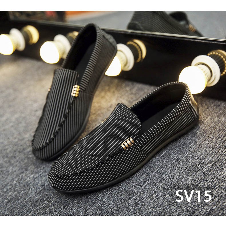 [ SIÊU HOT] Giày Lười Nam Cao Cấp Phong Cách Hàn Quốc - Màu Đen SV15 | BigBuy360 - bigbuy360.vn