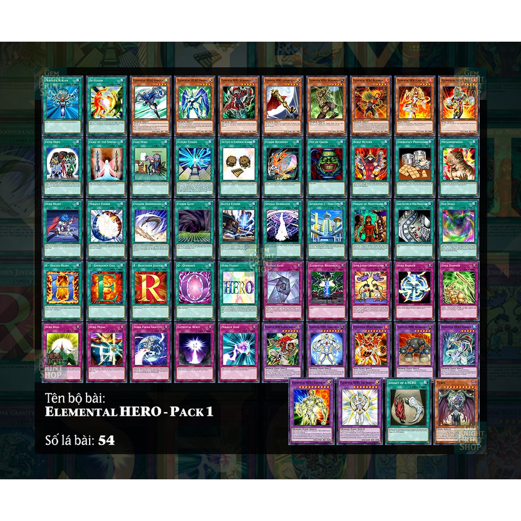 Bộ bài Yugioh - Elemental HERO - Pack 1
