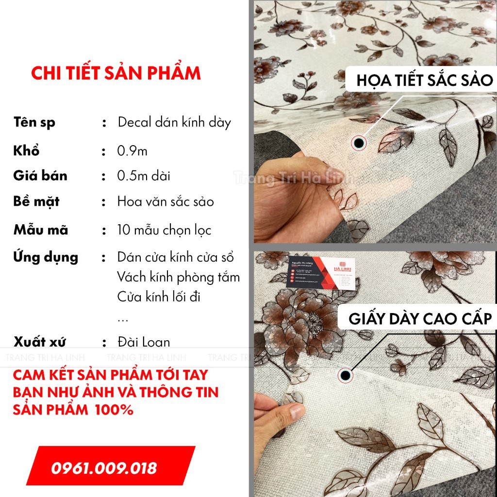 Decal dán kính hoa văn 3d loại dày cao cấp, giấy dán kính phòng ngủ nhiều mẫu đẹp | BigBuy360 - bigbuy360.vn