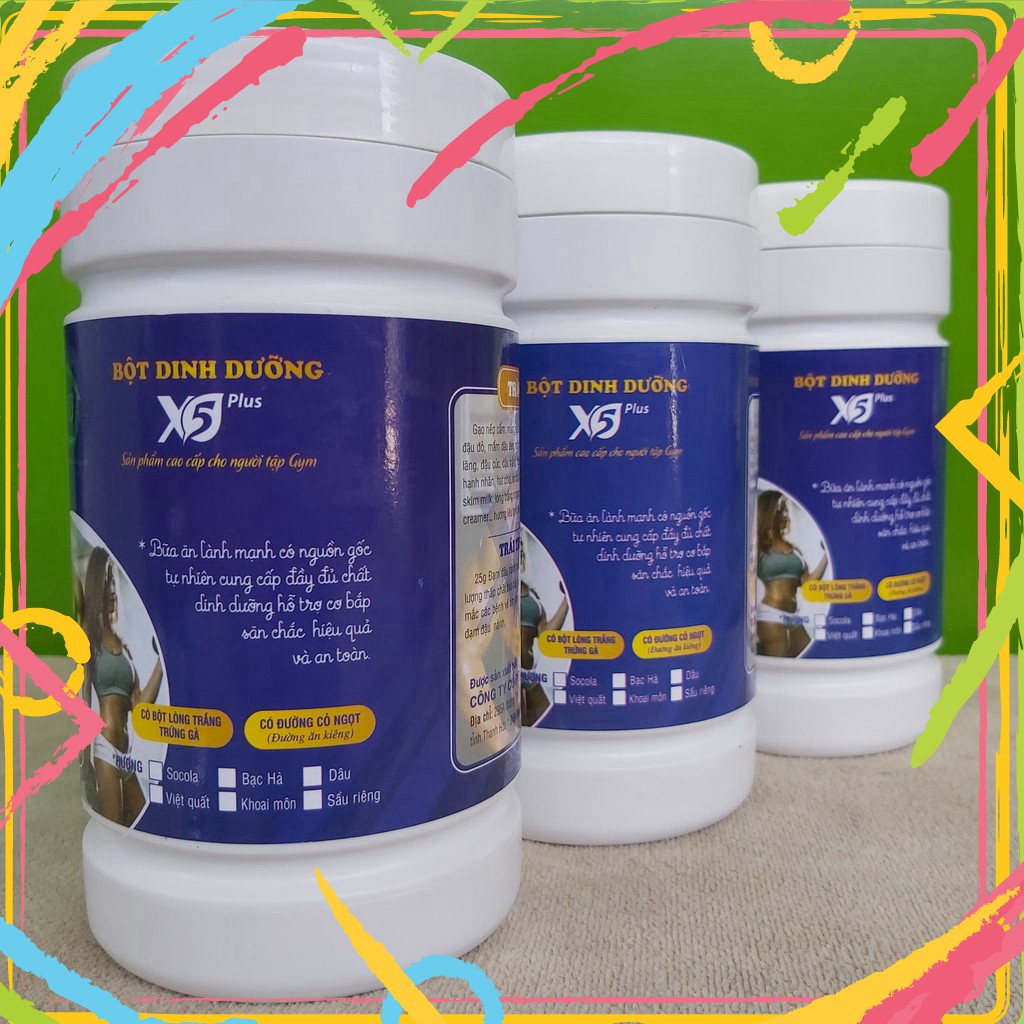 03 Bột dinh dưỡng X5 dành cho người tập gym: Có Lòng Trắng Trứng Đạm Whey Giúp Tăng Cơ, Giảm Mỡ