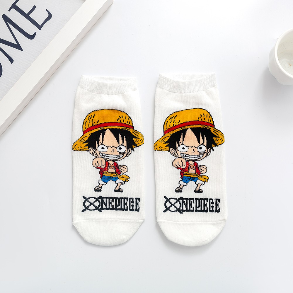 Vớ Cotton Mềm Thoáng Khí In Hình One Piece Vui Nhộn