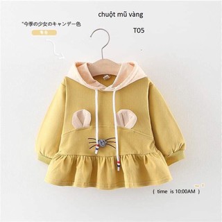 ÁO HOODIE XÒE HÌNH CHUỘT đáng yêu cho bé - quần áo trẻ em