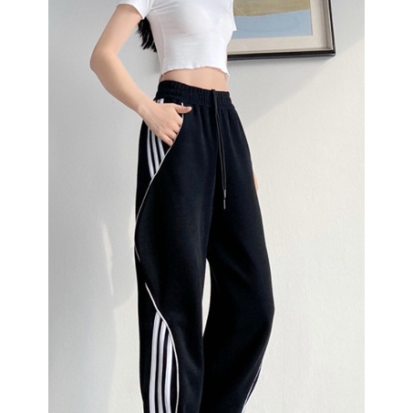 Quần Jogger Thể Thao Sọc Trắng Doris.1996, Quần Jogger Vải Nỉ Mềm Mịn, Miễn Phí Đổi Trả 7 Ngày DR0113
