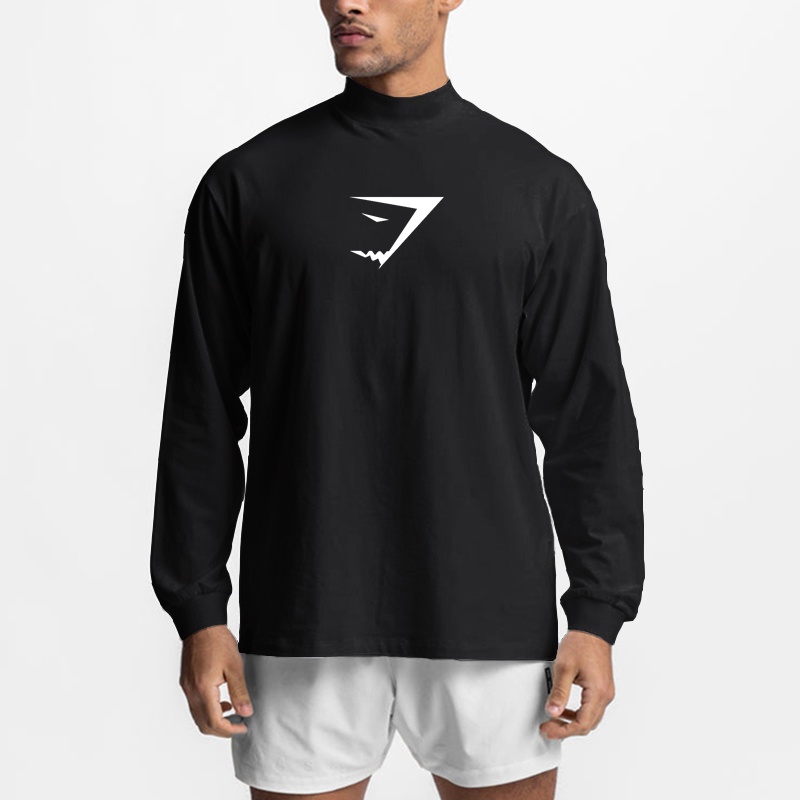 Áo Thun Thể Thao Tay Dài Cổ Cao Cỡ Lớn Thời Trang Mới Cho Nam