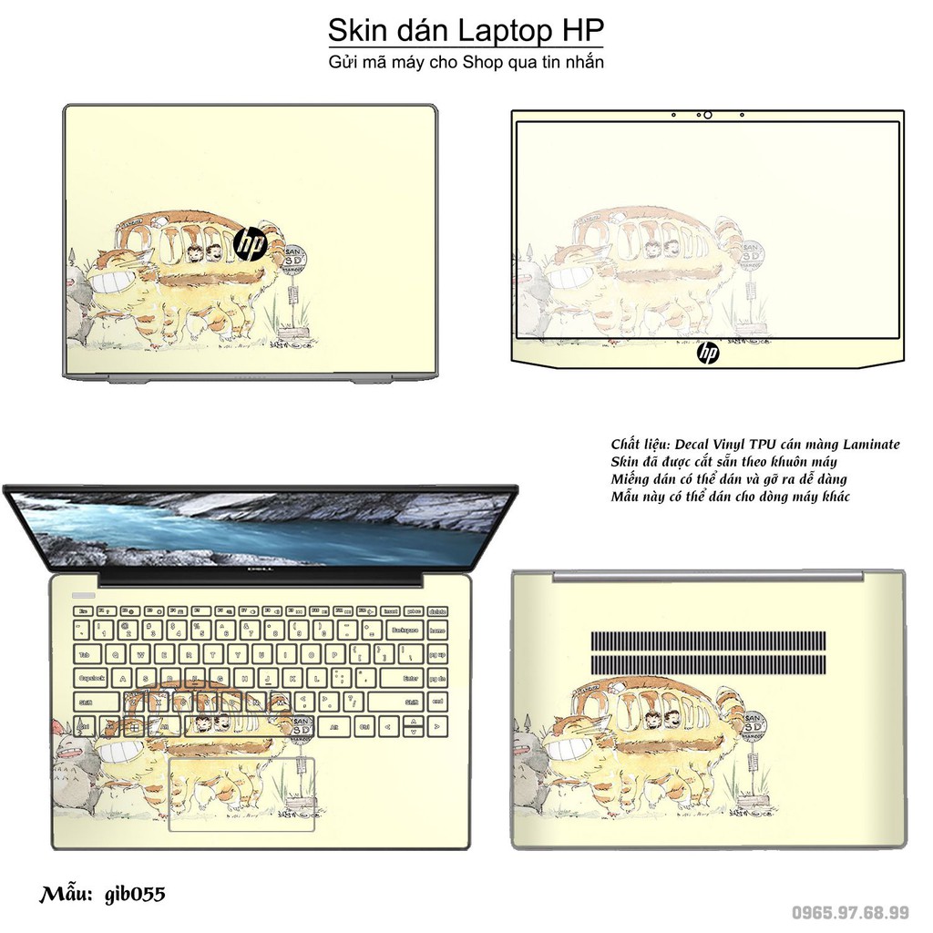 Skin dán Laptop HP in hình Ghibli _nhiều mẫu 9 (inbox mã máy cho Shop)