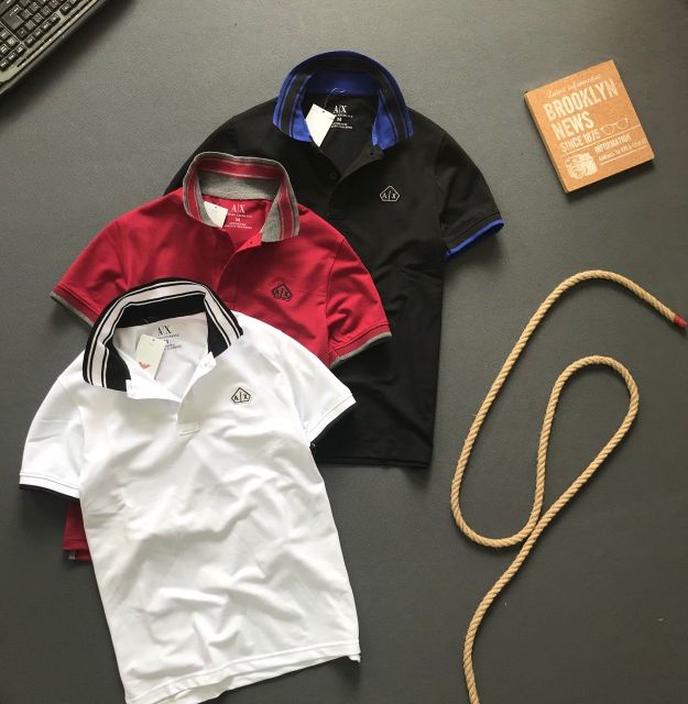 ÁO THUN NAM CÁ SẤU CỔ BẺ PHỐI VIỀN CỰC ĐẸP | BigBuy360 - bigbuy360.vn