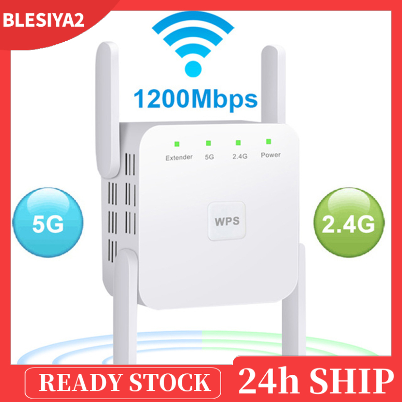 (Hàng Mới Về) Bộ Khuếch Đại Sóng Wifi Không Dây 4 Ăng Ten 1200mbps 2.4g 5g Đầu Cắm Us | BigBuy360 - bigbuy360.vn
