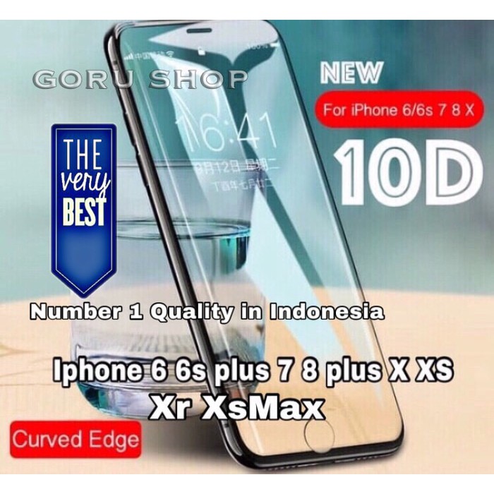 Ốp Điện Thoại Kính Cường Lực 5d 3d 4d 10d Cho Iphone X Xr Xs Max / Xs 6 6s 7 Plus 8 + 11 12 Pro Max