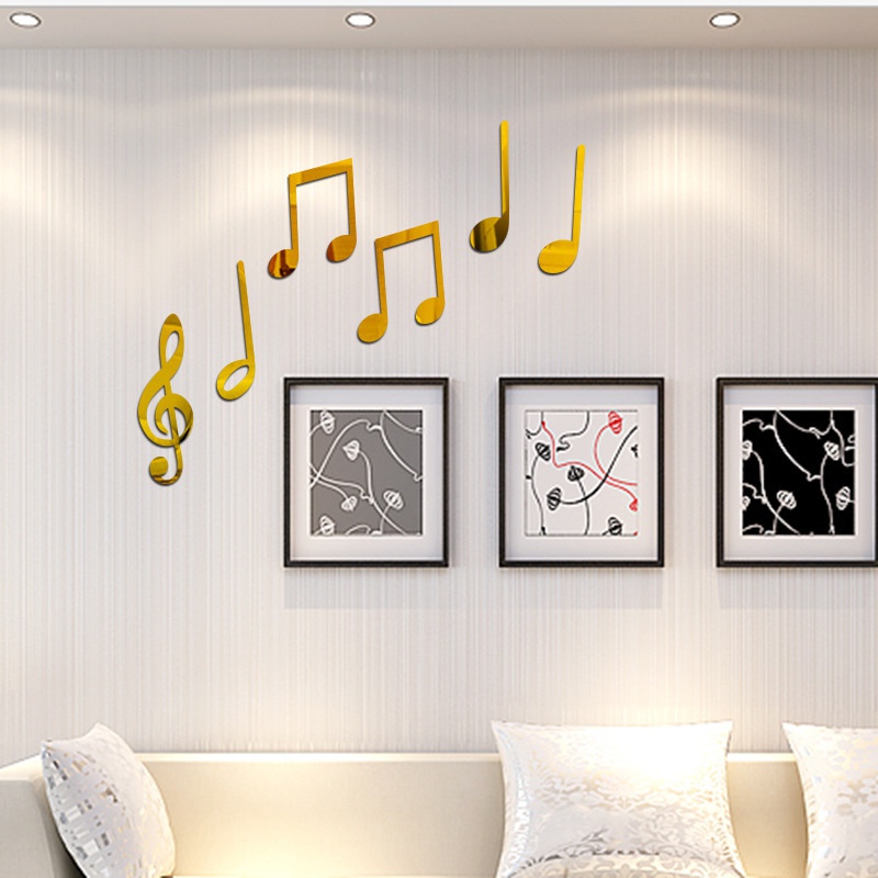 Đề can dán tường hình nốt nhạc hiện đại