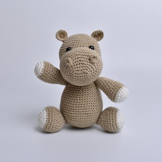 Chú Hà mã con tinh ngịch - Sản phẩm móc len thủ công từ len cao cấp - Rất an toàn cho bé