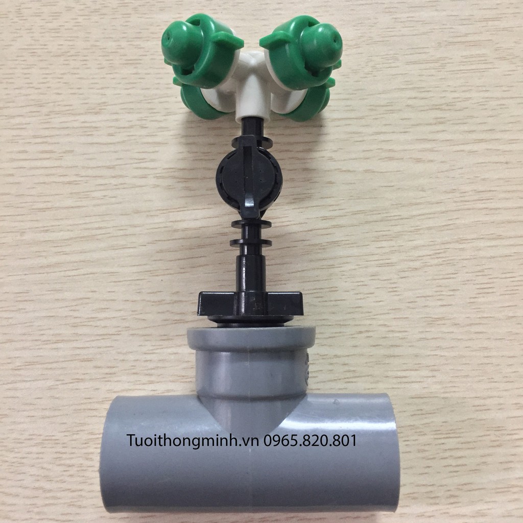 Béc phun sương 4 cửa kèm T ống pvc 21