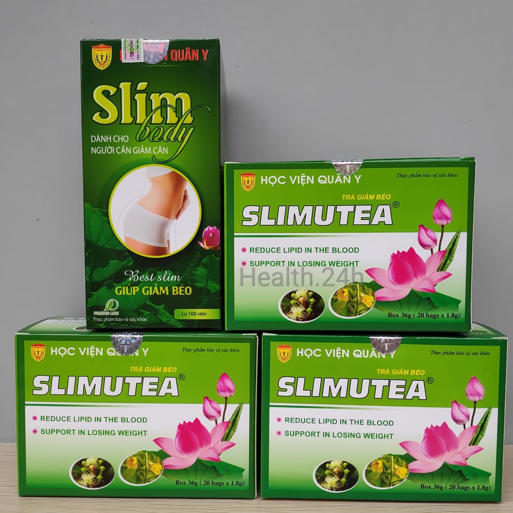 Liệu trình Giảm Cân hiệu Quả 1 Slimbody + 3 Trà Slimutea Học Viện Quân Y