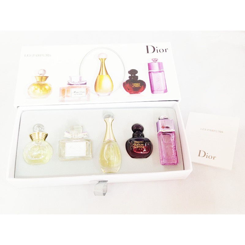 Nước hoa nữ Dior Les Parfums bộ 5 chai Chính Hãng thơm lâu mini lưu hương lâu phai thơm dịu nhẹ cuốn hút La La Cosmetic | Thế Giới Skin Care