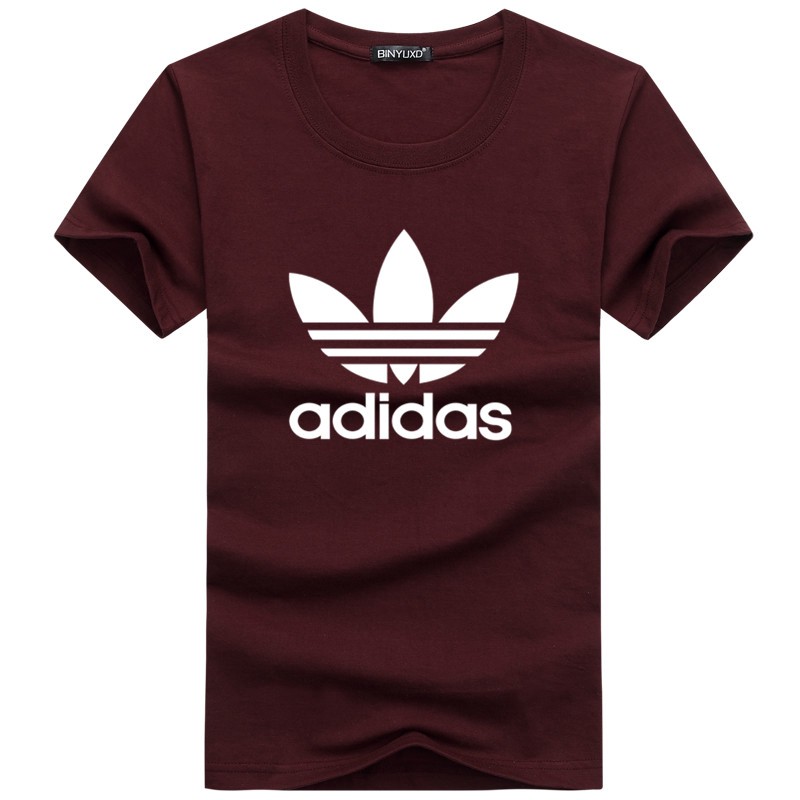 ADIDAS Áo Thun Nam Tay Ngắn Cổ Tròn Có In Hình Thời Trang Phong Cách