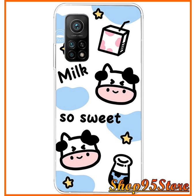 Ốp lưng silicon dẻo Xiaomi Redmi 10C Note 11 pro Redmi 10A Note 11 4G Note 11S Redmi 10 họa tiết Bò sữa
