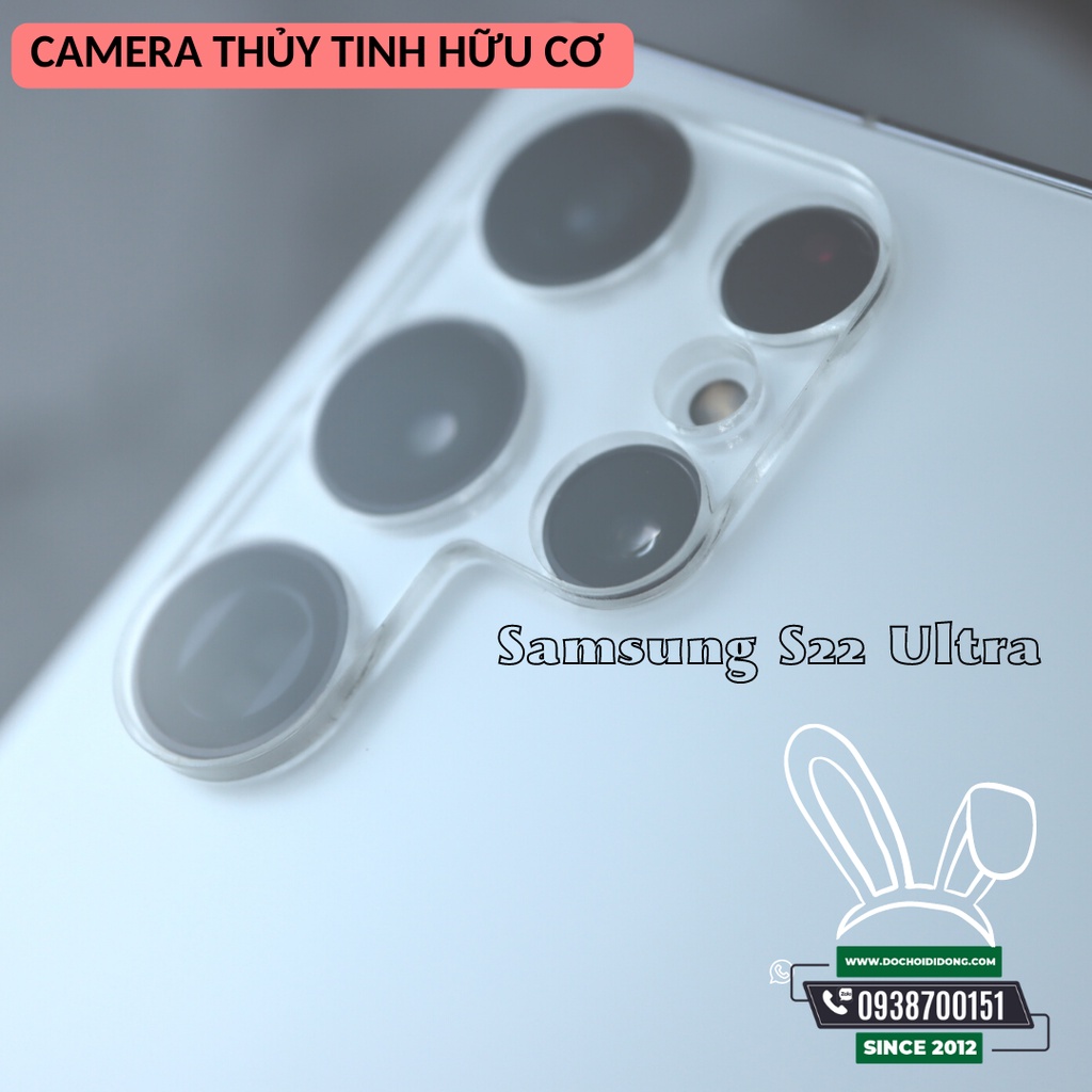 Miếng dán cường lực camera Samsung S22 + Plus Ultra 5G thủy tinh hữu cơ