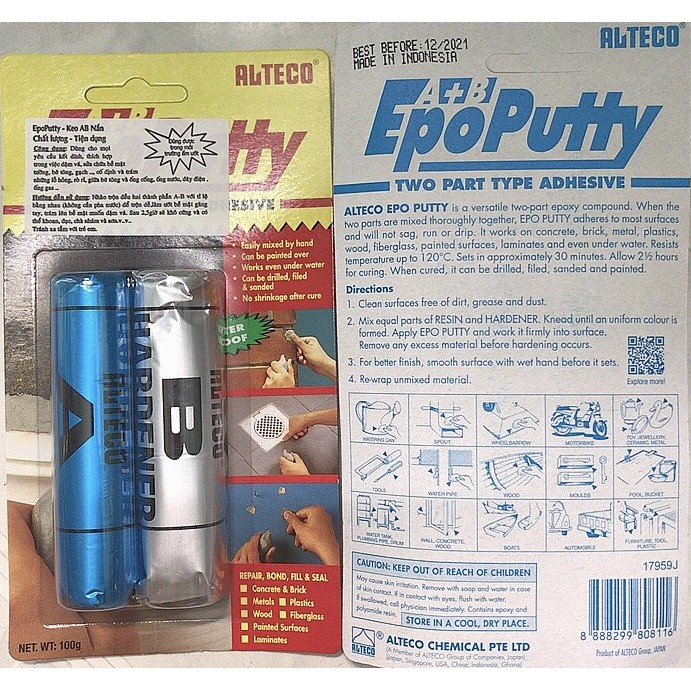 Keo nắn AB siêu dính Epoputty 100gr