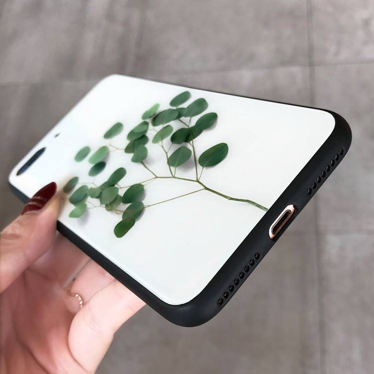 Ốp lưng iPhone mặt gương hình lá Small Sapling