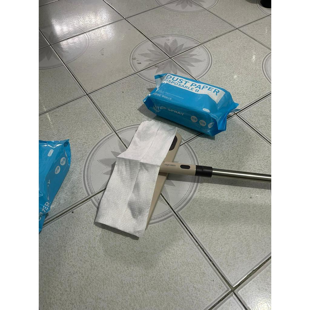 Cây lau nhà siêu lười đa năng inox 304 Aige Hàn Quốc 360 độ khăn khử khuẩn an toàn