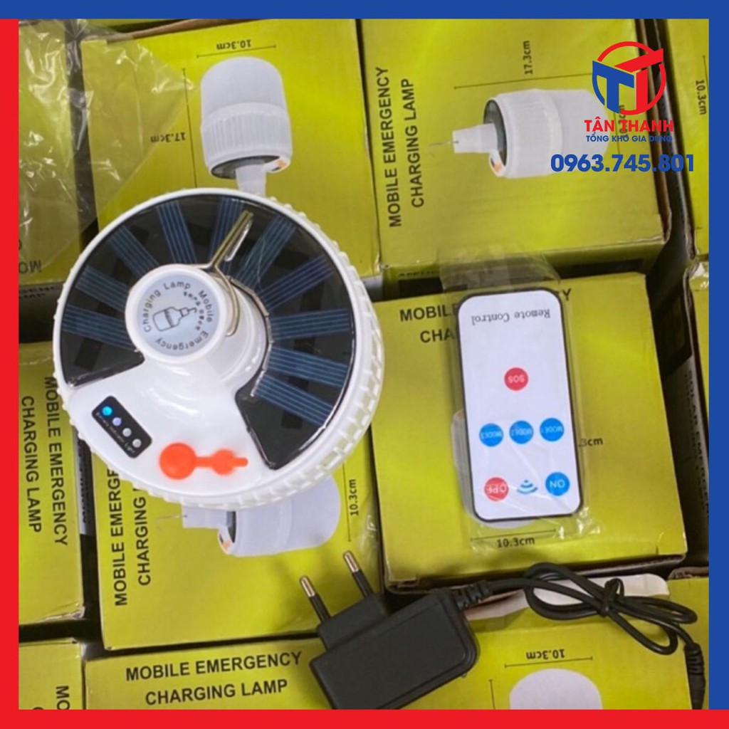 Bóng đèn năng lượng mặt trời 100W siêu sáng có điều khiển