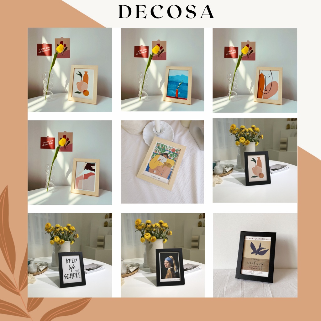Tranh canvas để bàn treo tường khung gỗ DECOSA