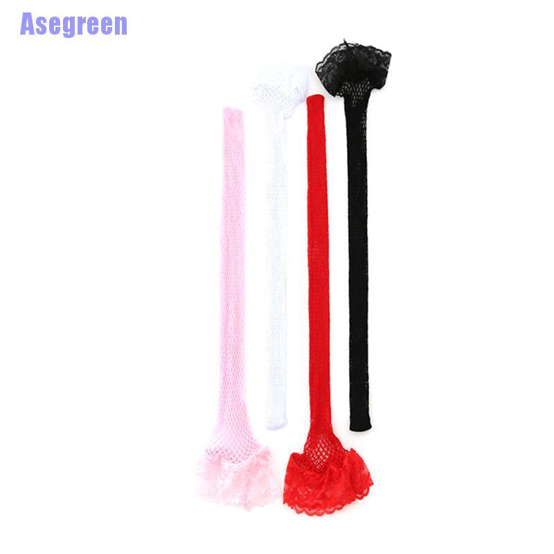 Tất lưới dài qua đầu gối phối viền ren quyến rũ cho nữ