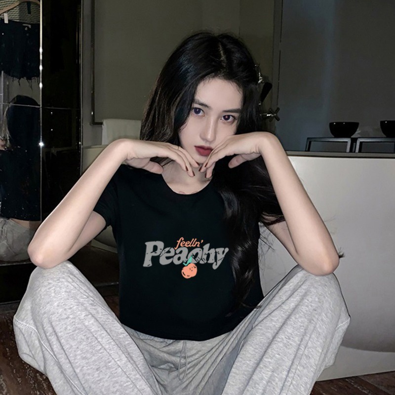 Áo Thun Lửng In Họa Tiết Dễ Phối Đồ