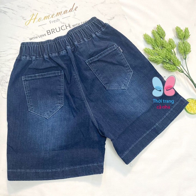 Quần đùi nữ từ 42-57kg jean dày mềm có độ giãn mạnh - hàng đẹp - lưng thun có dây rút - QU325