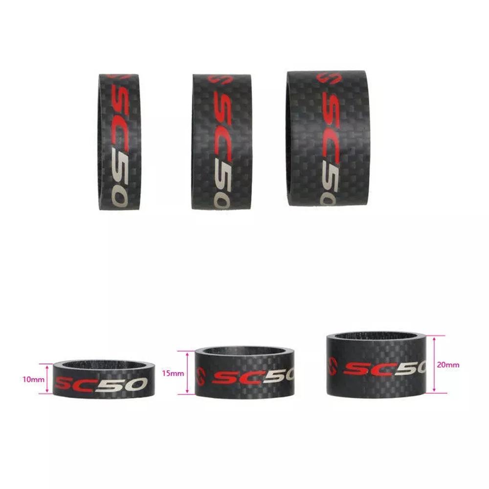 Phuộc Trước 3K SC50 28.6mm 1-1 / 8 &quot;Bằng Sợi Carbon Cho Xe Đạp