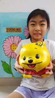 Heo đất handmade - gấu pooh