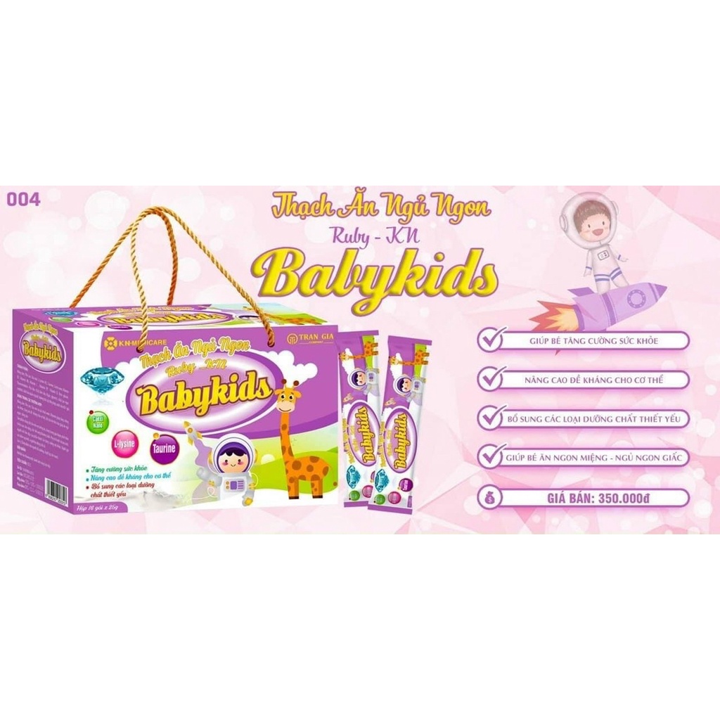 Thạch ăn ngủ ngon, tăng chiều cao cho bé Babykis