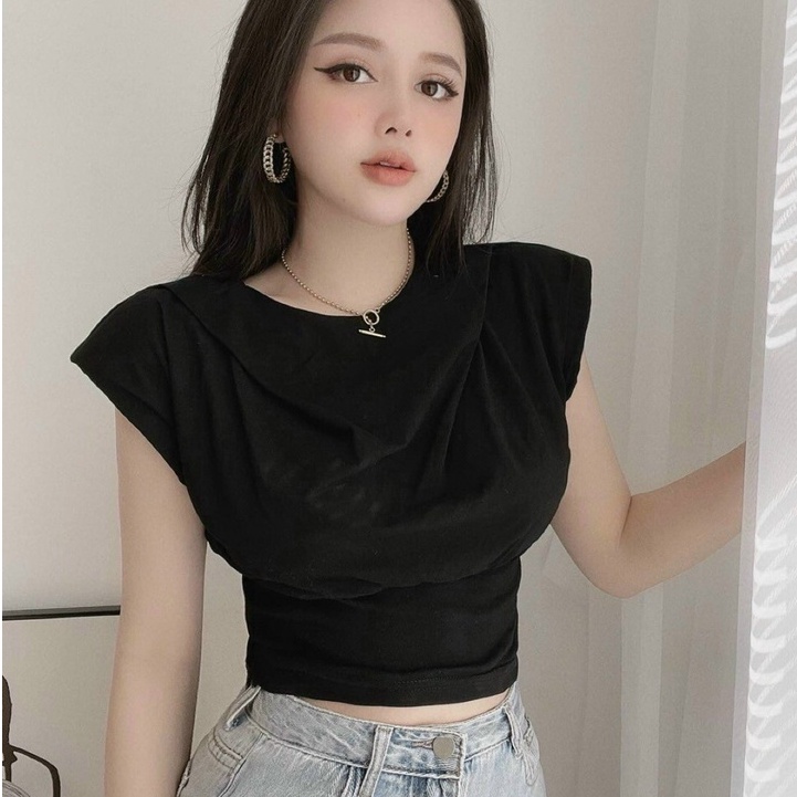 Áo Kiểu Nữ Cánh Dơi Bo Eo Croptop