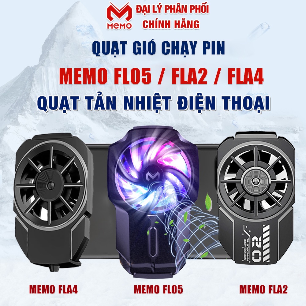 Quạt tản nhiệt điện thoại chính hãng Memo FL06 / FLA2 / FLA4 / FL05 / G6 quạt tản nhiệt gaming nhỏ gọn nhẹ kết nối usb