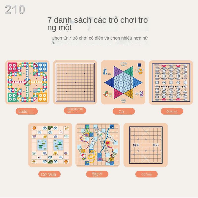 ▨Cờ bay, caro, vua, Ván bài ngửa, Hai trong một, thú, quân đội, có bàn cờ, đồ chơi giáo dục cho học sinh