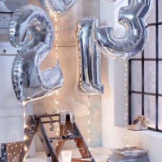Bóng số đại 32 inch bạc