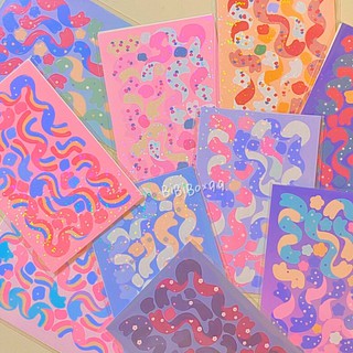✨bibibox ✨Tấm Sticker Gấu Bling