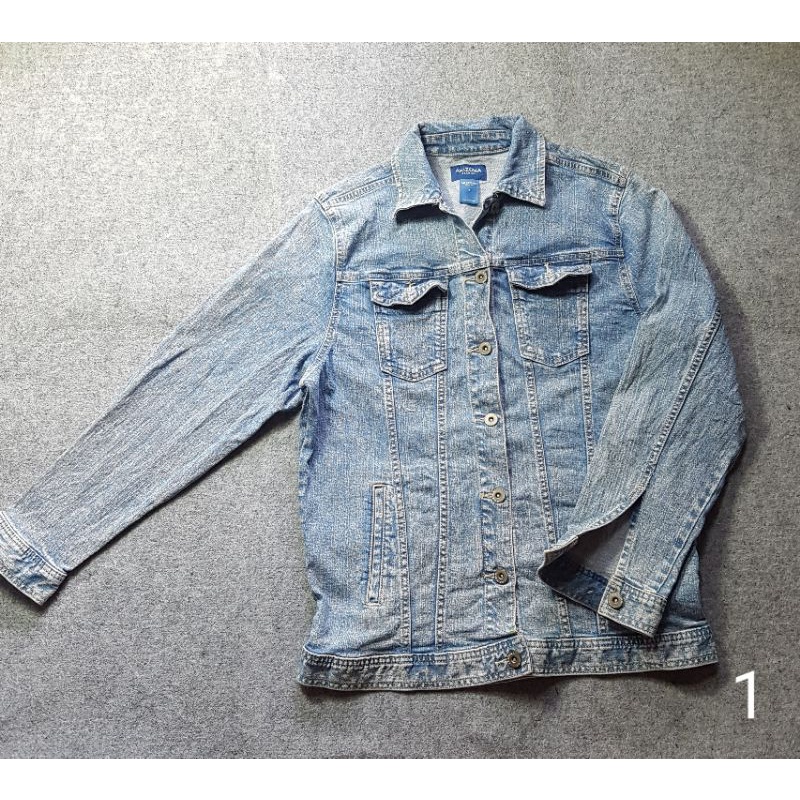 Áo khoác jean crop top