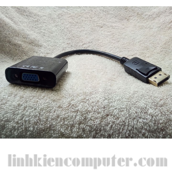 Cáp chuyển tín hiệu DisplayPort ra VGA out - dùng cho laptop và macbook kết nối với máy chiếu