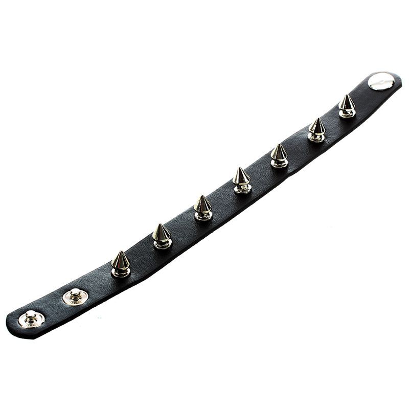 Vòng đeo tay giả da có đinh gai nhọn cá tính