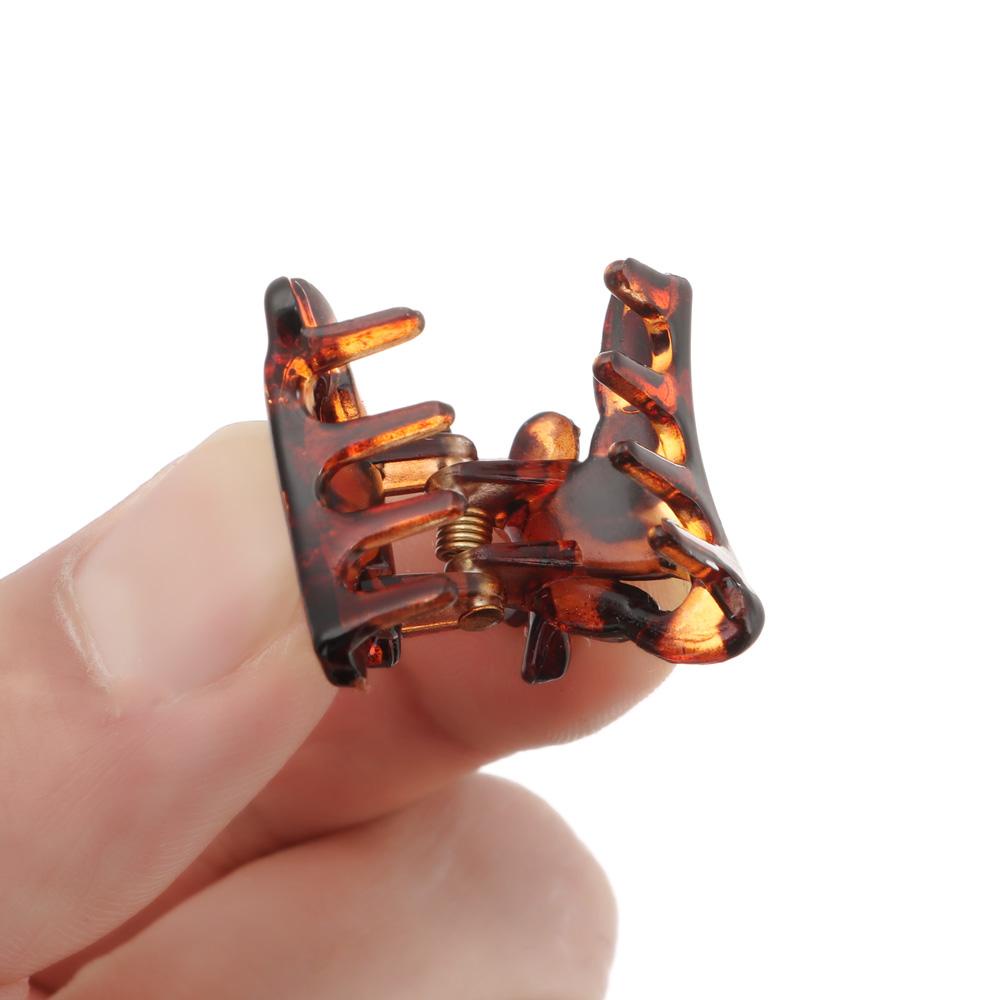 JUNE Set 6 Kẹp Tóc Nhựa Họa Tiết Da Báo