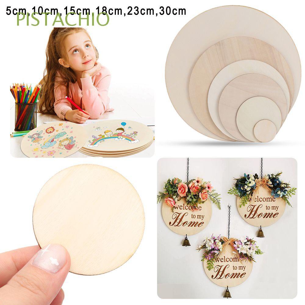 Bộ 3 / 5 / 10 Miếng Gỗ Tròn Dùng Trang Trí Tiệc Cưới Diy Mới