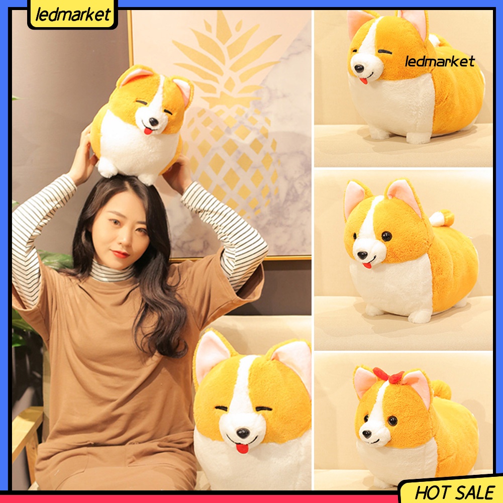 Chó Corgi Nhồi Bông Có Đèn Led Dễ Thương