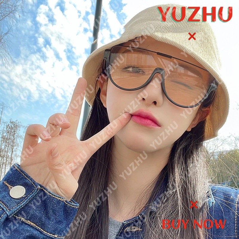 (YUZHU) Kính Chống Nắng Nửa Gọng Ngoại Cỡ Chống Ánh Sáng Xanh Thời Trang Phương Tây
