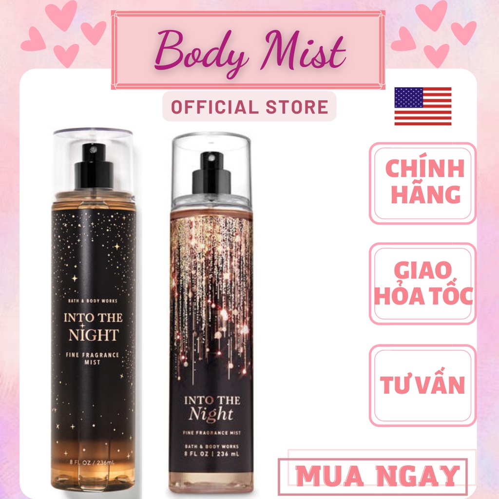 Xịt Thơm Toàn Thân Bath And Body Works - Into The Night Body Mist