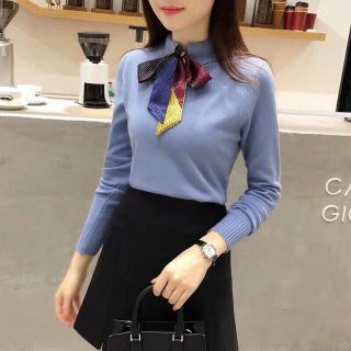 Áo len cổ sơ mi