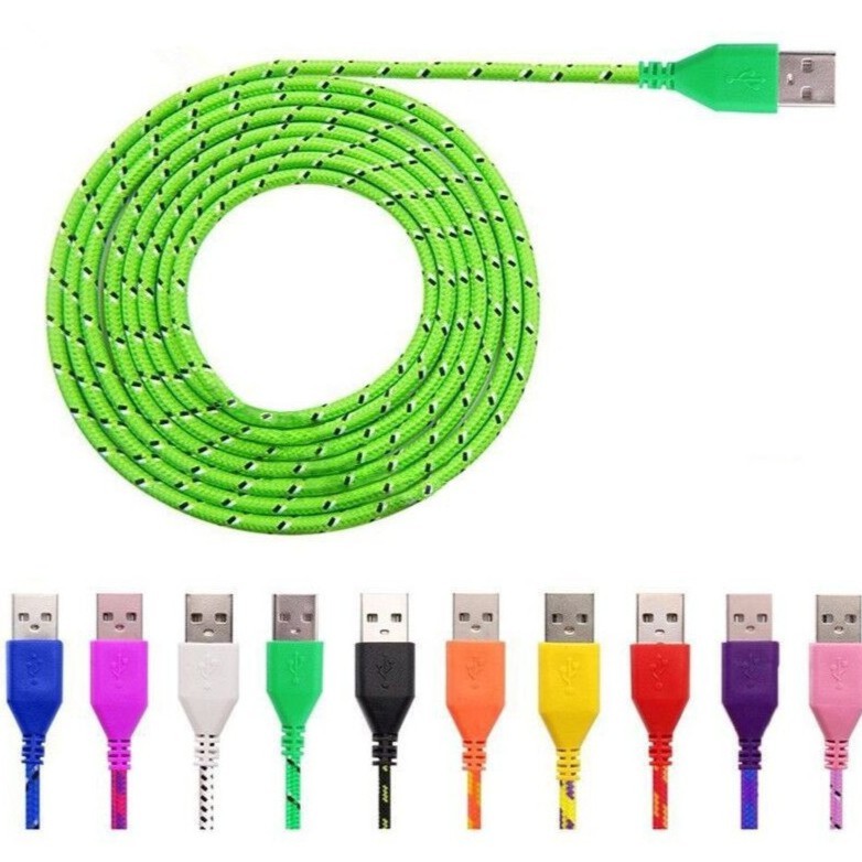 Cáp sạc cổng lightning dạng dây dù cho iPhone 5 6s 7 plus (2m)