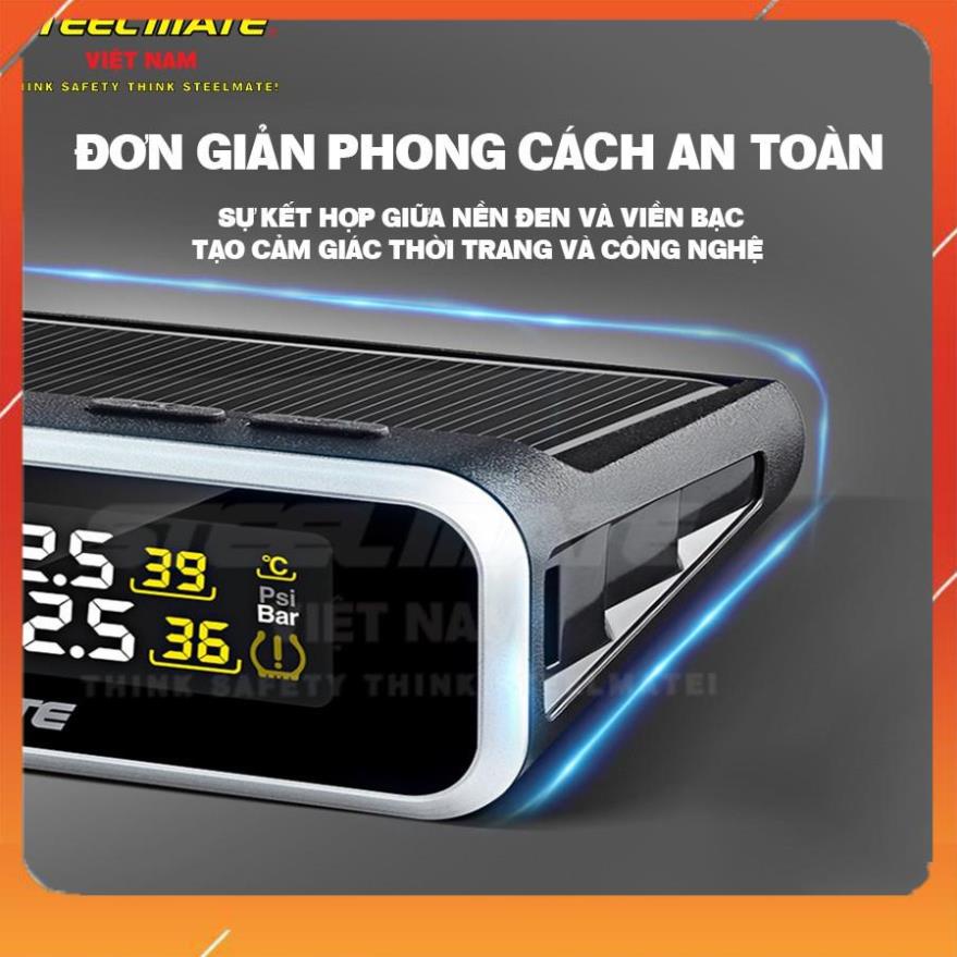 Cảm biến áp suất lốp van trong chính hãng STEELMATE hiển thị thông số - BẢO HÀNH 12 THÁNE có màn hình màu hiG