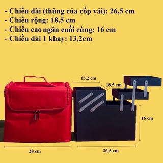 CỐP VẢI 2 TẦNG ĐỰNG ĐỒ NAIL(màu ngẫu nhiên)