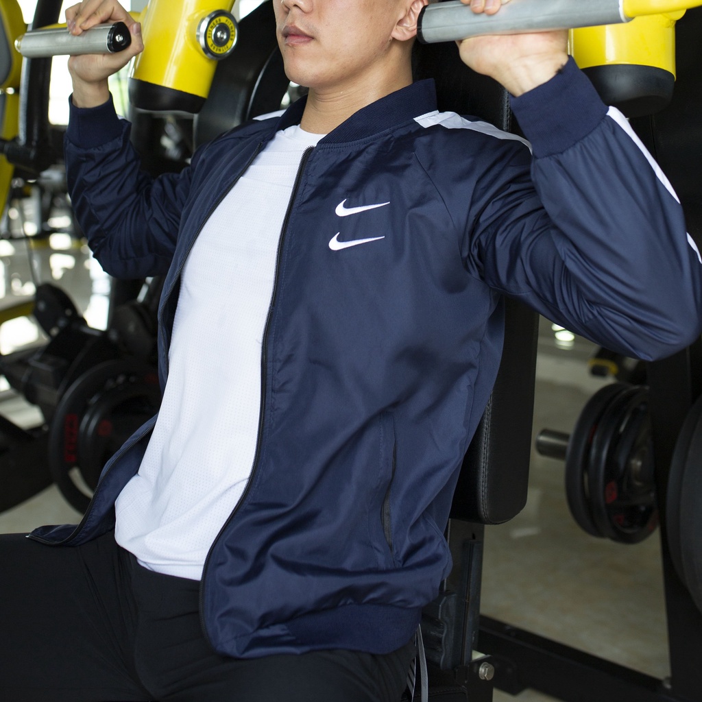 Áo khoác vải gió 2 lớp phối viền vai AK03 - áo khoác nam VNXK