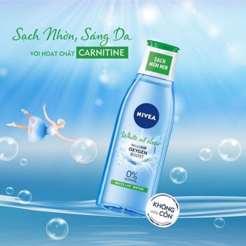 Nước Tẩy Trang Sáng Da,Giúp Sạch Nhờn Nivea White Oil Control Micellar Water (200ml)